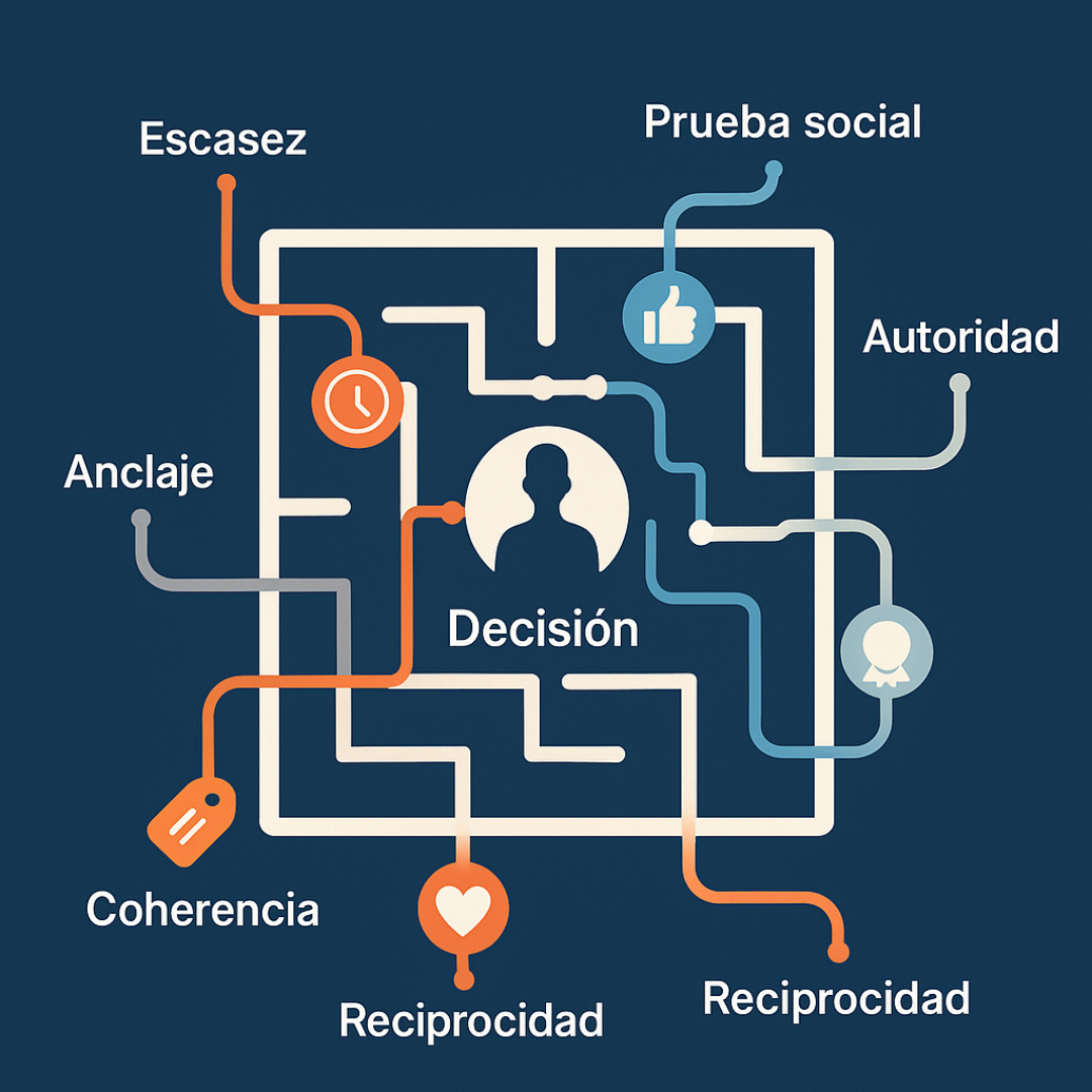 Heurísticas persuasivas y arquitectura de elección: el poder invisible del diseño